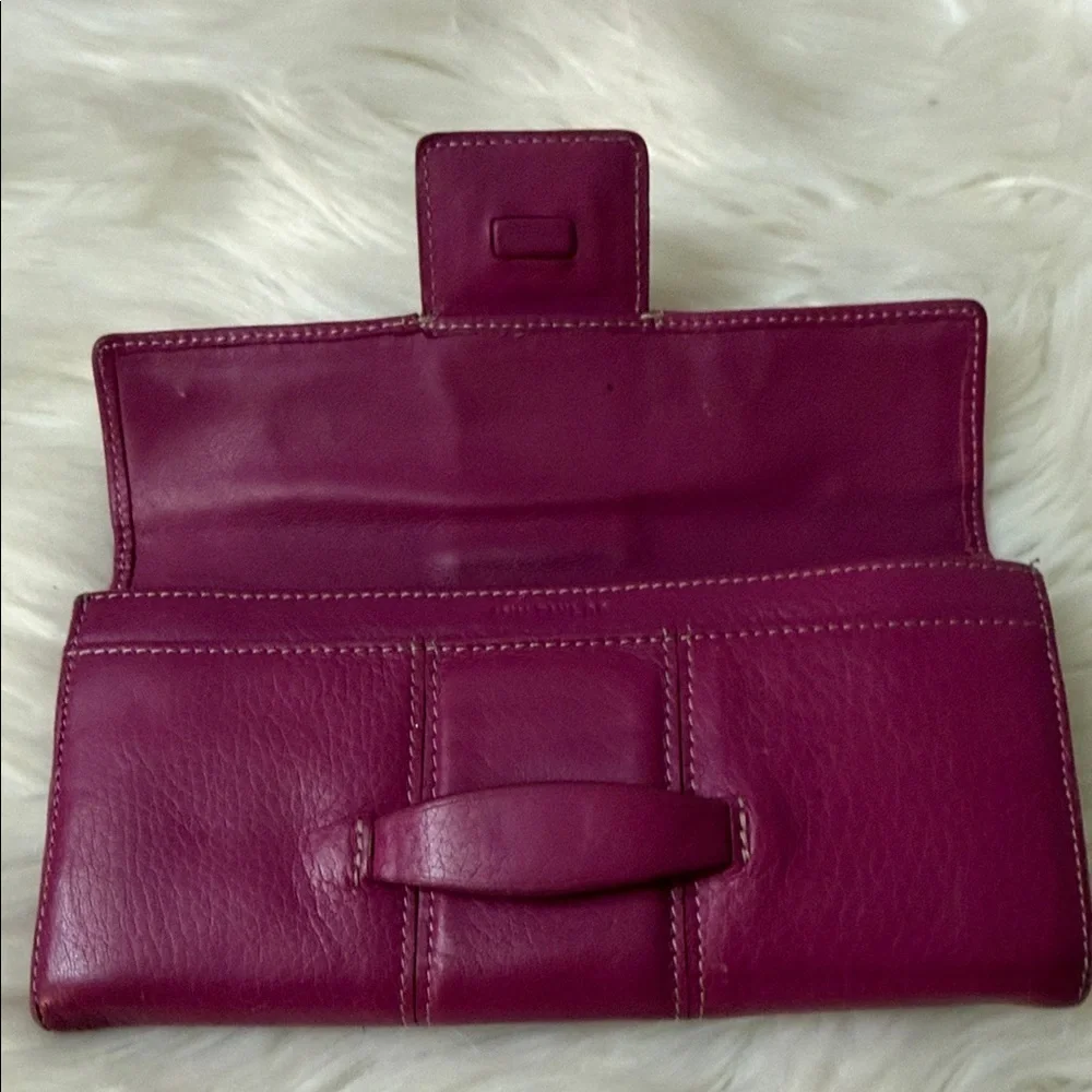 Ann Taylor Plum Leather Wallet